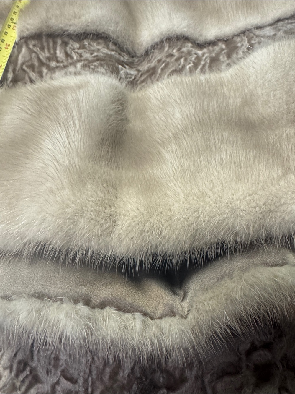 RARE! Vintage Real Mink Fur 2-Pc Persian Lamb Coat Matching Skirt Meisel-Pesky - Picture 3 of 8